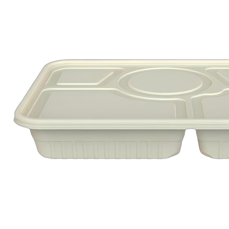 东升美辰 一次性可降解餐盒五格1250ML270*205*50mm80g200套 DS-XS266 箱高清大图