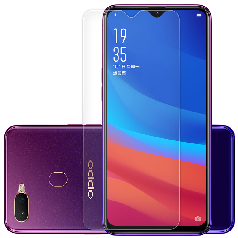 [买2送手机壳]轻万适用oppoa7x钢化膜非全屏A7x玻璃贴膜高清透明防摔贴膜高清大图