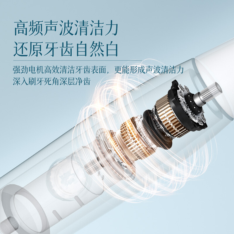 映趣 电动牙刷声波震动成人充电式牙刷软毛防水牙刷情侣套装全身水洗三挡模式调节牙刷T501高清大图
