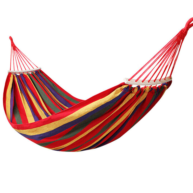 尚烤佳吊床弯木防侧翻透气面料编制鱼尾结加厚帆布轻逸款SKJ-334