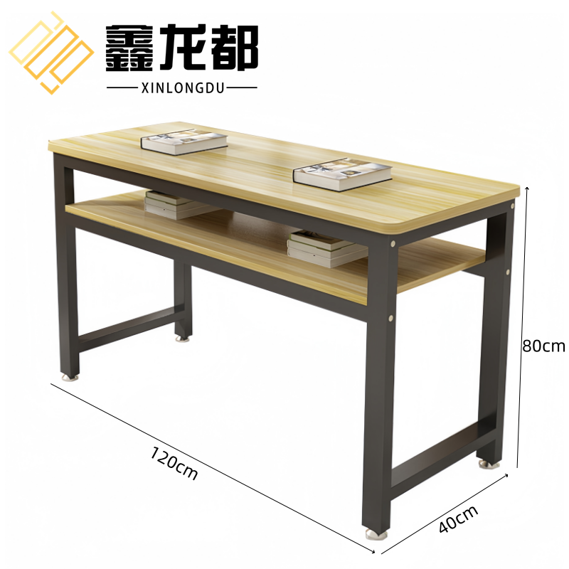 鑫龙都书桌培训桌椅高清大图