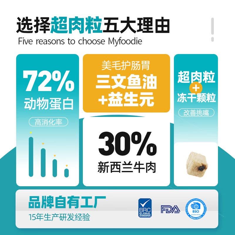 麦富迪 冻干狗粮 超肉粒冻干双拼粮 小型犬成犬粮1.5kg图片
