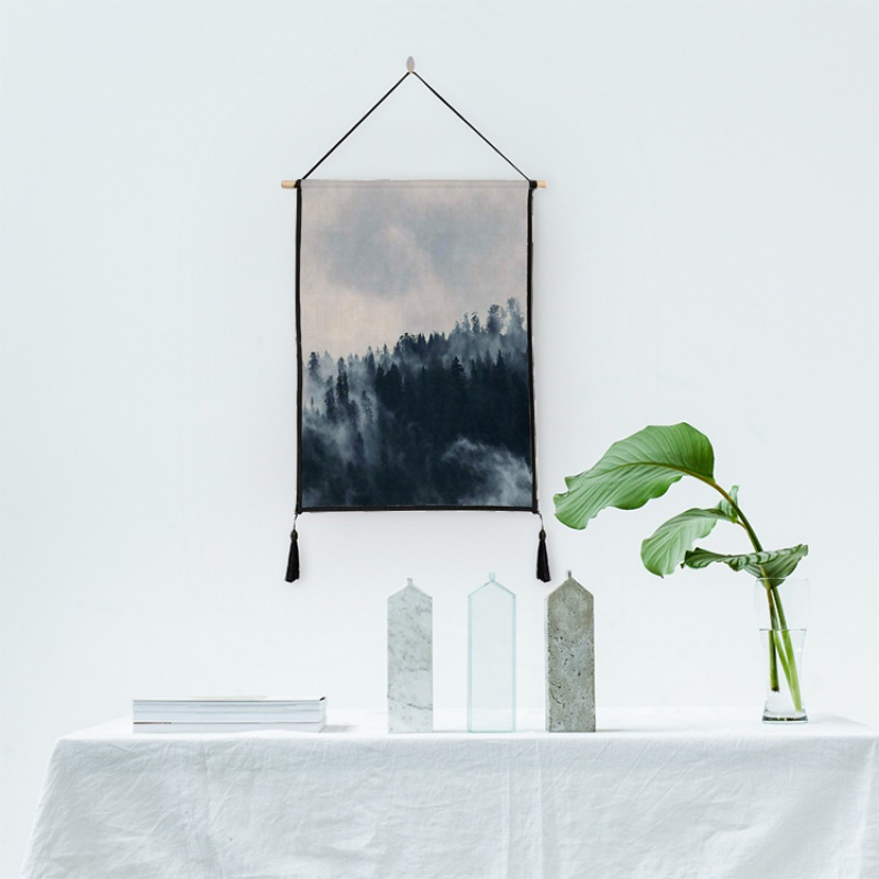美帮汇北欧自然风景系列挂画挂毯壁挂 客厅走廊房间装饰挂画高清大图