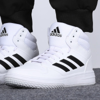 Adidas阿迪达斯篮球鞋男2021冬季新款运动鞋白色高帮休闲鞋EG4235