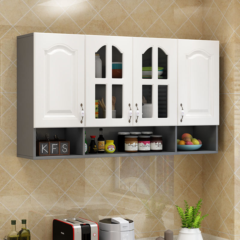 定制厨房吊柜墙上壁柜多层木阳台餐厅置物架吊柜壁挂墙式闪电客储物柜