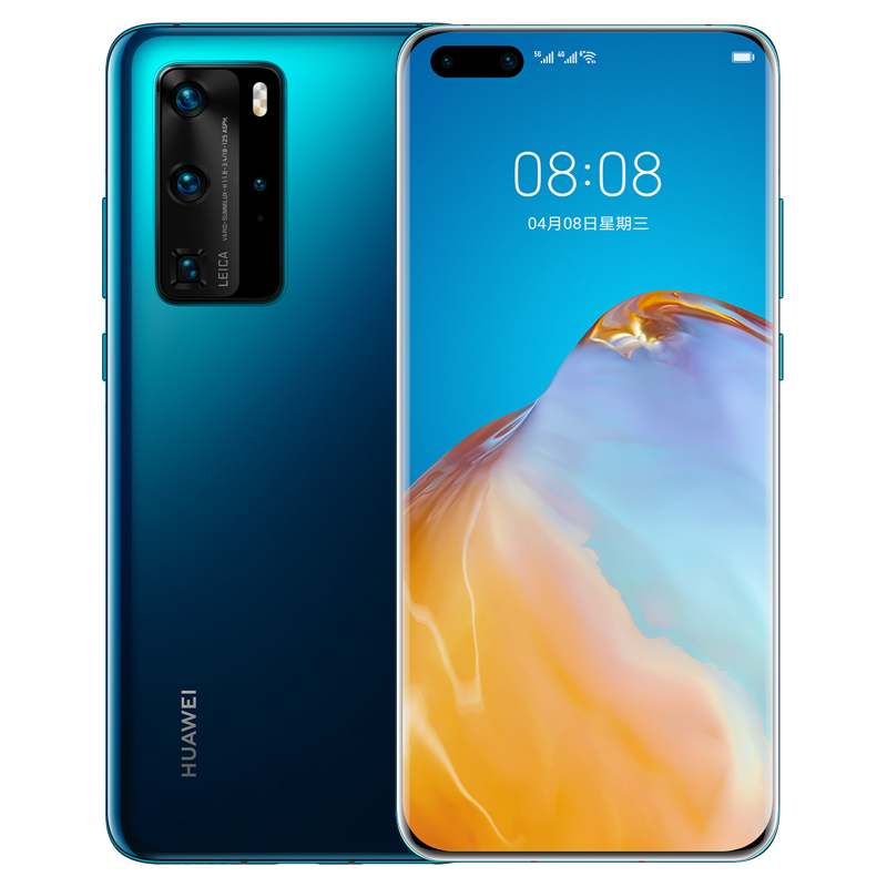 华为/HUAWEI P40 Pro 8GB+256GB 深海蓝 麒麟990 5G SoC芯片超感知 徕卡四摄 50倍数字变焦 四曲满溢屏 移动电信联通5G全网通手机