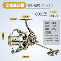 金属无间隙远投轮纺车轮斜口锚鱼轮锚杆海竿10000型渔轮鱼线轮