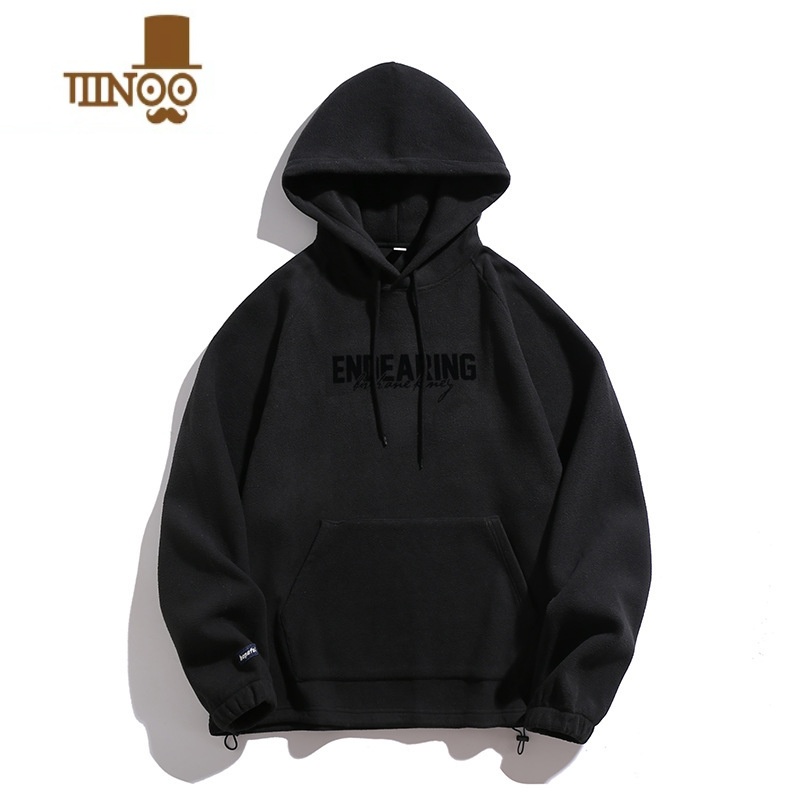 YANXU380g连帽卫衣美式字母印花男士潮牌休闲宽松上衣男外套高清大图
