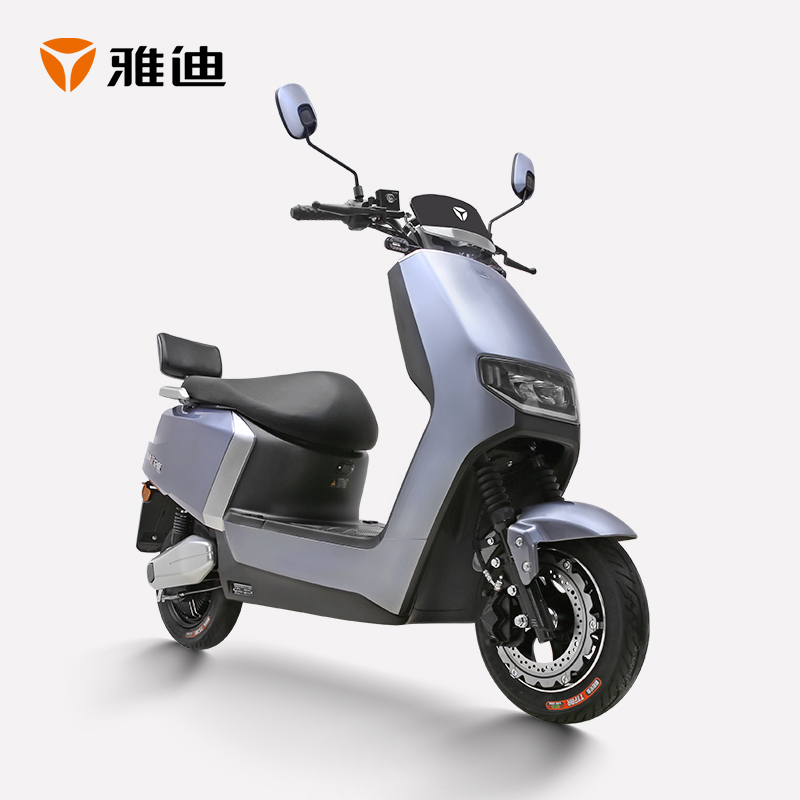 雅迪莱特冠能版1200w电摩72v石墨烯电池电动摩托车 男女通用款 星际灰