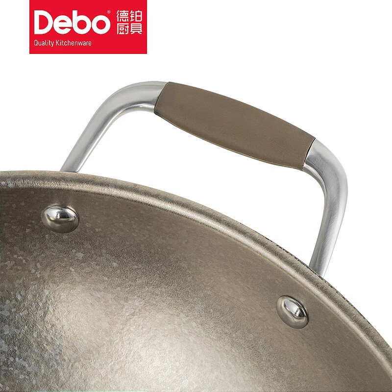 德铂(Debo) DEP-881 德罗拉不粘锅铁锅平底锅纯钛4.5L通用炉炒锅30cm高清大图