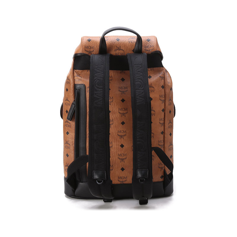 mcm奢侈品男士人造革牛皮革手提双肩包背包中号mmkcsbg02