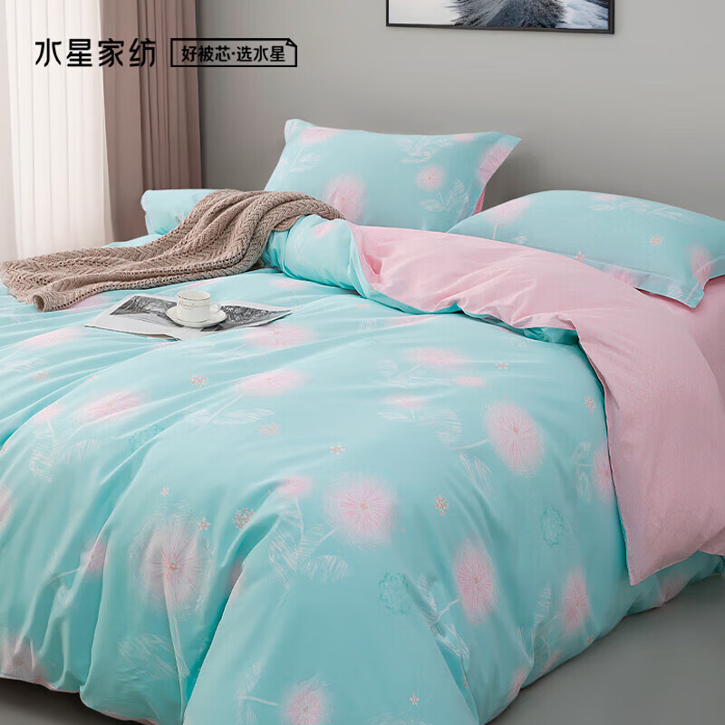 水星家纺亲肤抗菌四件套夏凉被春秋冬四季适用床上用品大码舒适设计高清大图