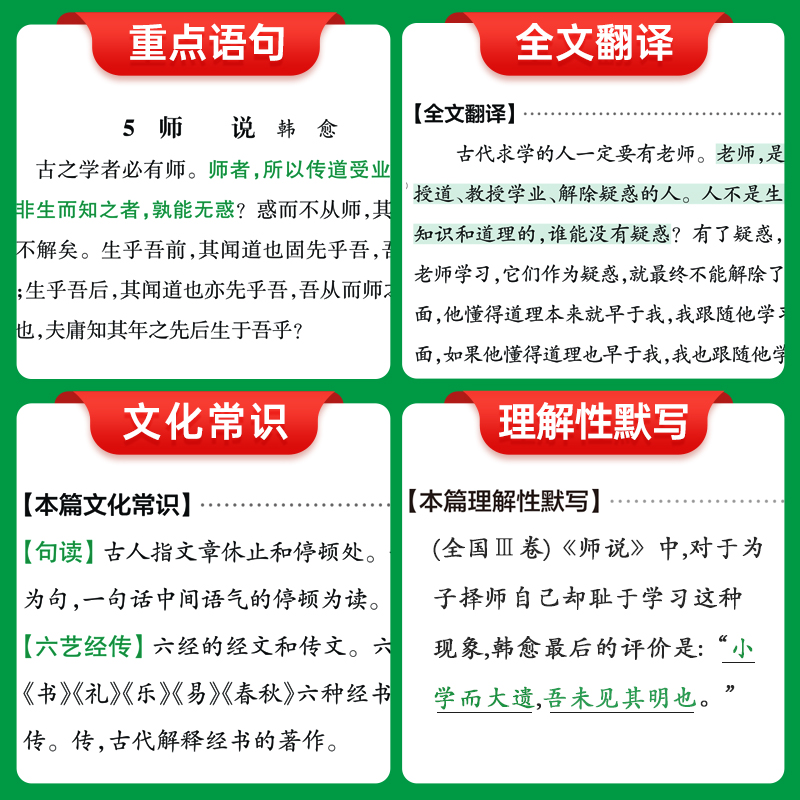 高考古诗文理解性默写 高中通用 [正版]2025绿卡PASS晨读晚练高考语文必背古诗文64篇75篇72篇思维导图速记古代高清大图