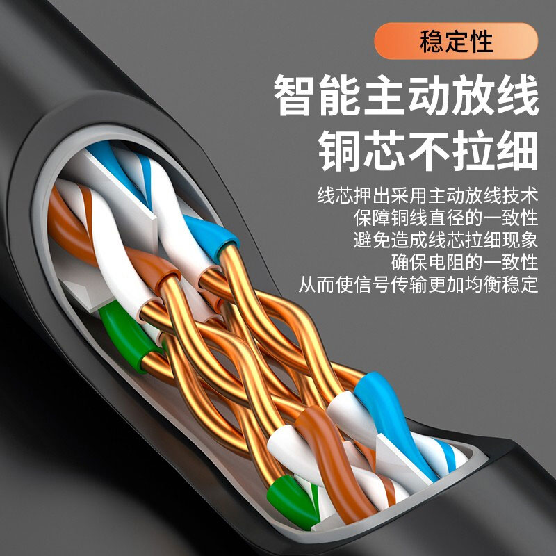 胜为六类室外非屏蔽网线LCO-6305UTPCAT5E23AWG4P无氧铜0.56线芯PE+PVC双护套黑色305米/箱高清大图