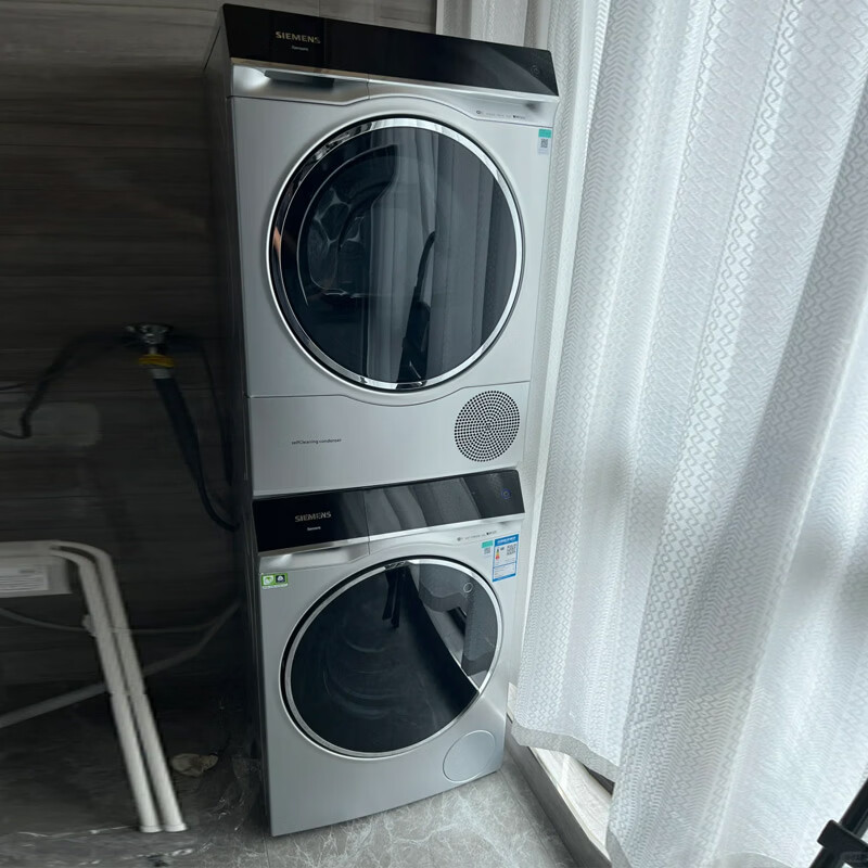 西门子 WG54C5C80W+WQ56C3C80W iQ500 10+10KG洗烘套装 AI超氧智投全自动变频热泵烘干高清大图