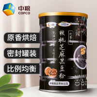 中粮可益康核桃芝麻黑豆粉500g*2罐黑芝麻糊代餐现磨黑米即食营养早餐粥熟
