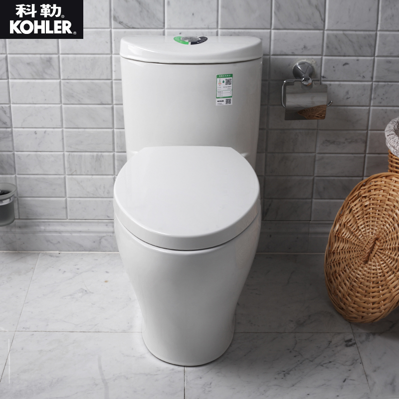 科勒马桶连体坐便器水漾五级旋风节水静音家用抽水座便器K-3869T