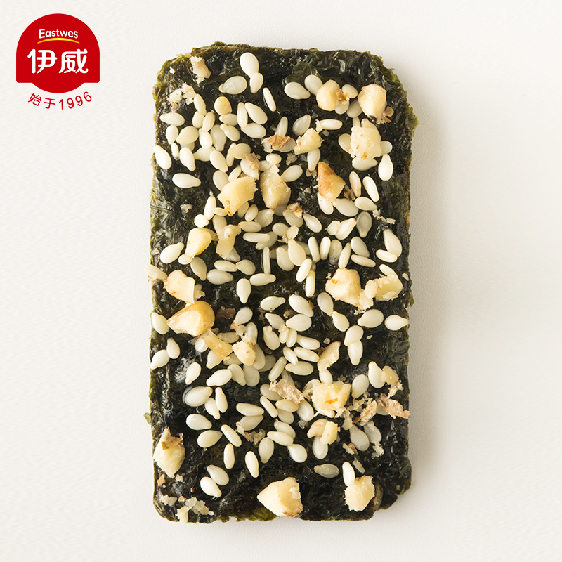 伊威( Eastwes)全机能 坚果夹心海苔(核桃仁)30g咔嚓美味 酥脆鲜香