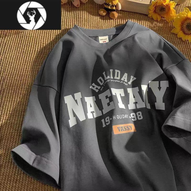 HongZun特大码300斤美式复古短袖T恤男女夏季情侣装上衣宽松正肩体恤图片