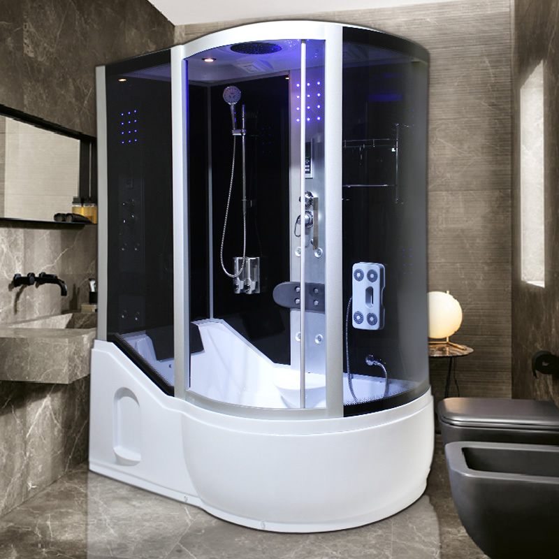 新世爵 整体淋浴房 带浴缸桑拿浴室一体封闭式玻璃洗澡间隔断家用