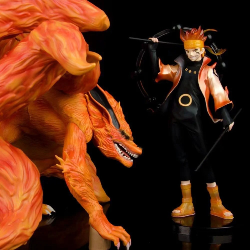 动漫手办九喇嘛六道仙人鸣人九尾妖狐雕像