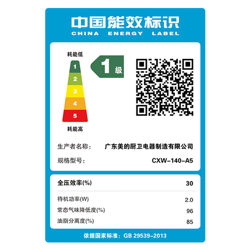 美的欧式吸油烟机25m³大吸力900Pa强静压自动清洗挥手智控CXW-140-A5高清大图