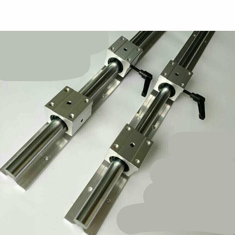 森美人定制直线滑轨光轴导轨铝托圆柱滑轨支撑座导轨 木工推台锯轨道滑块 直径16*2米(2轨4滑块2扳手)