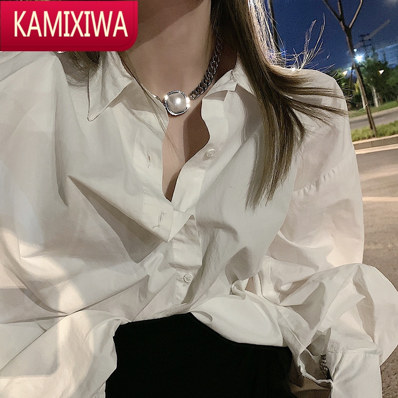 KAMIXIWA钛钢不掉色轻奢小众方形吊坠项链女ins冷淡风气质短款锁骨链配饰