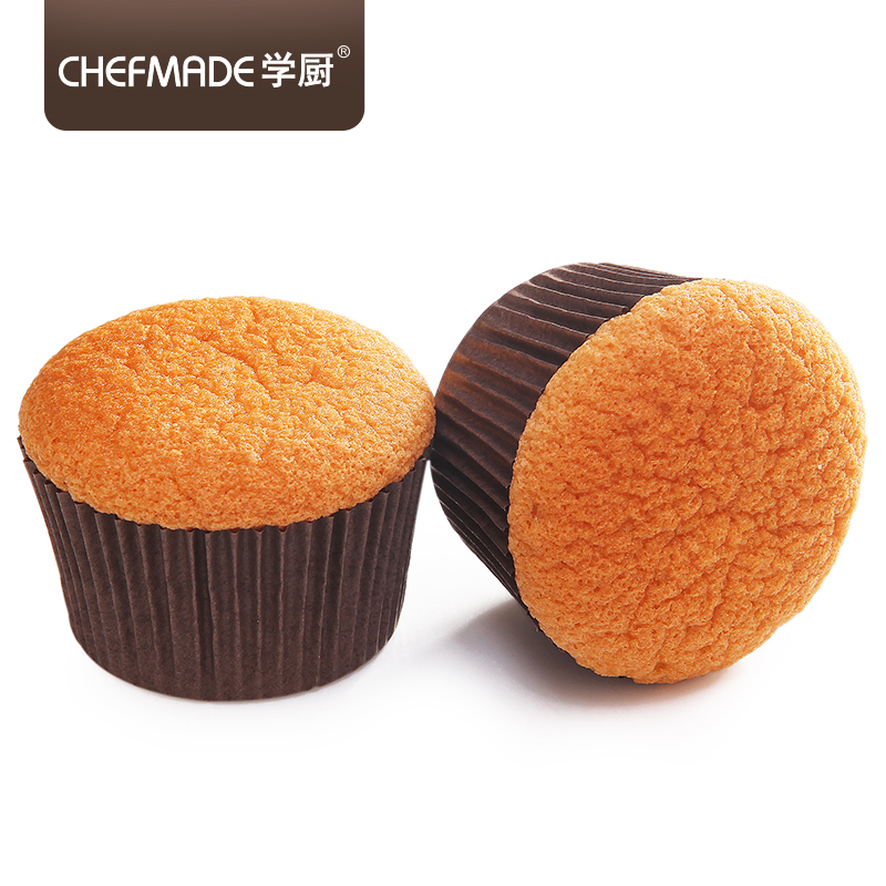 学厨 烘焙纸杯工具 马芬纸杯蛋糕模具 雪媚娘纸托 1号白色7.5cm蛋糕杯100只装 烤蛋糕纸杯 WK9284高清大图