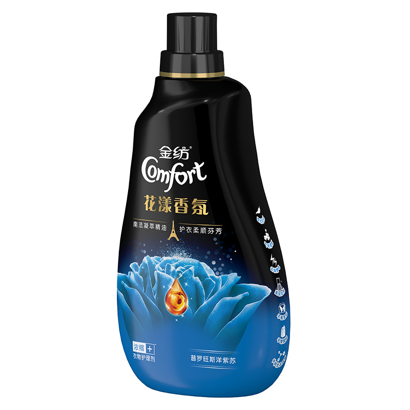 金纺 衣物柔顺剂 花漾香氛 衣物护理剂1L 普罗旺斯洋紫苏香氛 馨香护衣 持续留香(新老包装随机发货)[联合利华]
