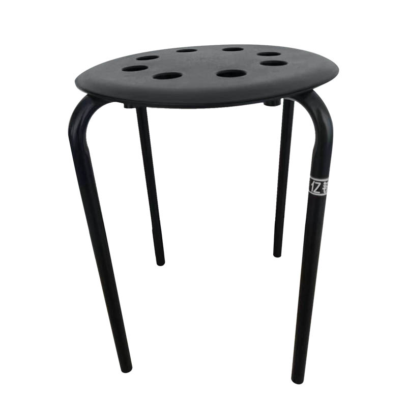 亿铁(YI TIE)可叠放餐椅加厚塑料圆凳子高清大图