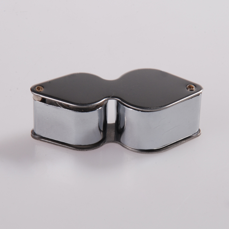 育空UKON折叠便携金属双胞胎双倍光学放大镜(凸透镜)高倍高清阅读放大 10倍 20倍ZDSB1020X放大镜(凸透镜)