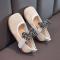 女童凉鞋镂空2022夏季新款韩版蝴蝶结软底网面透气凉鞋女孩公主鞋莎丞