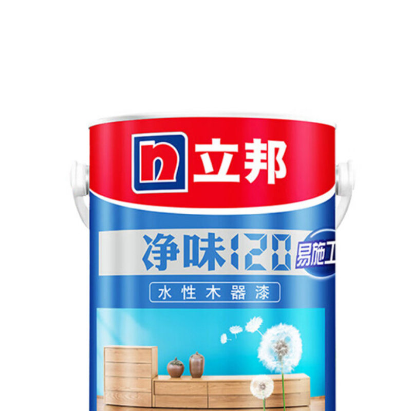 立邦(NipponPaint)净味120易施工水性木器漆 清漆面漆 通用型 实木家具翻新改色油漆 2.5KG(单位:桶)
