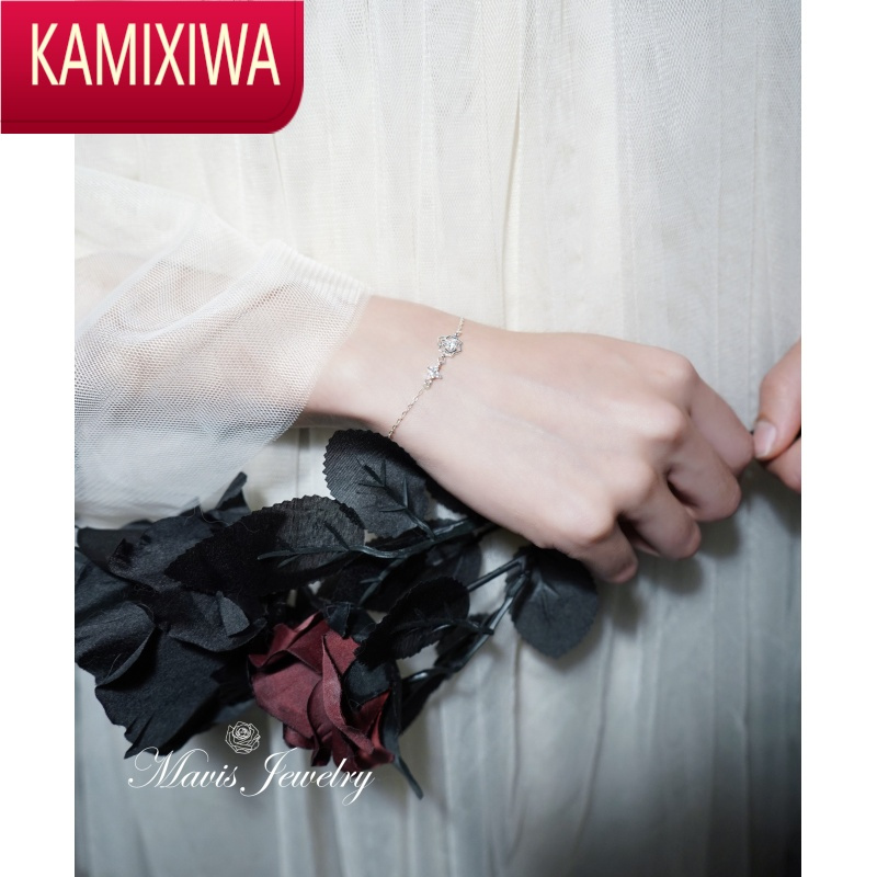 KAMIXIWA小王子与他的玫瑰/独立设计冷淡风轻奢复古银手链可沾水洗澡