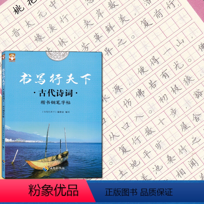【正版】全新 书写行天下 古代诗词楷书钢笔字帖 好字不难练方法关键字帖事半功倍针对基础培养字体规范中小学生高中大学成人