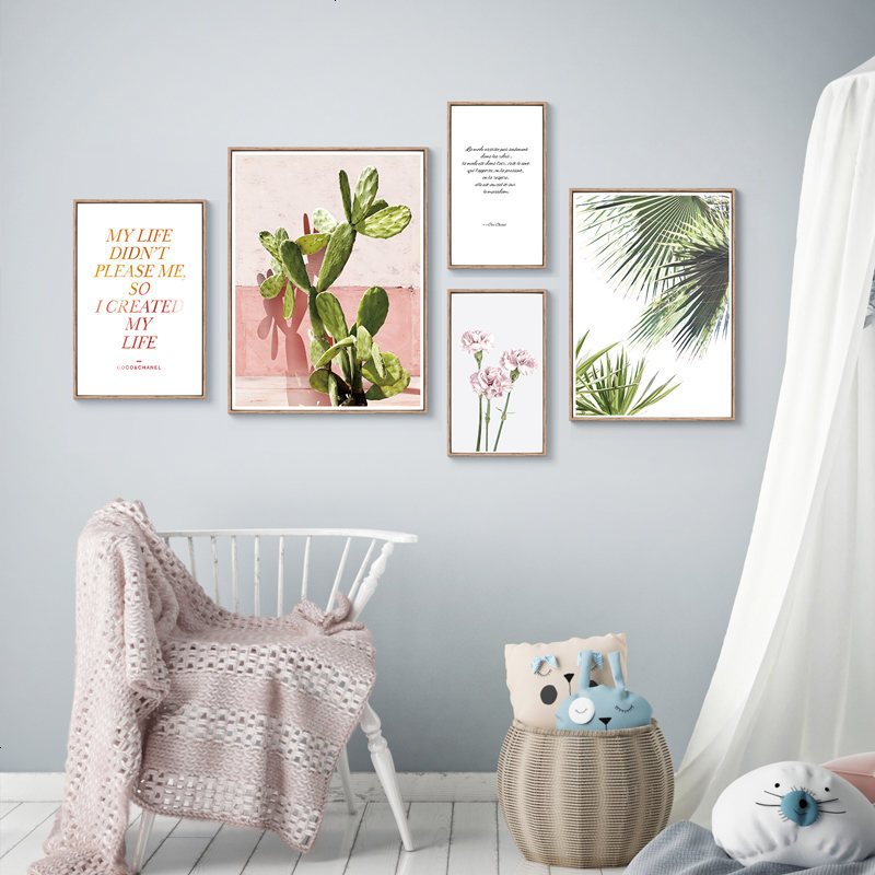 简约现代装饰画卧室房间客厅玄关墙壁布置挂画田园风植物花朵壁画