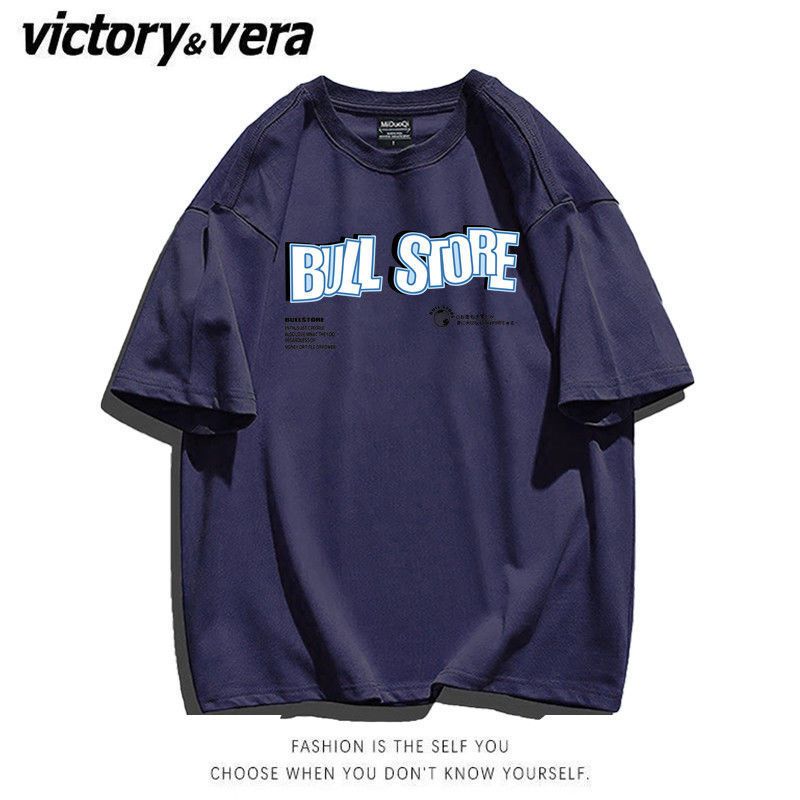 VICTORYVERA夏季2022新款韩版潮ins短袖t恤女宽松百搭情侣上衣服