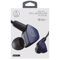Audio Technica/铁三角 ATH-LS50iS 蓝色 双动圈手机带线控入耳式耳机