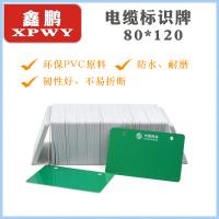 XPWY河北鑫鹏 电缆挂牌 线缆标识牌 80*120MM 白色或单色 双孔 每盒100片装
