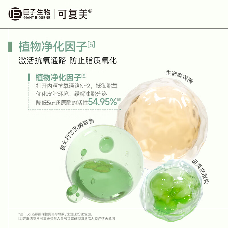 可复美 稀有人参皂苷致研控油清洁泥膜8g-10pcs高清大图