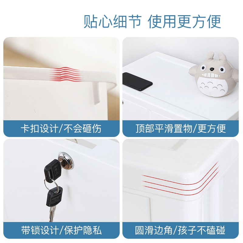 加厚抽屉式收纳柜塑料宝宝储物柜婴儿童衣柜家用玩具组合五斗柜子 三维工匠高清大图