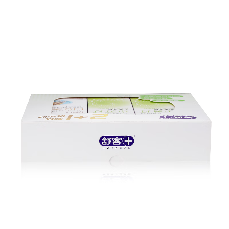 舒客小苏打牙膏(沁爽冰柠)2+1 优惠装高清大图