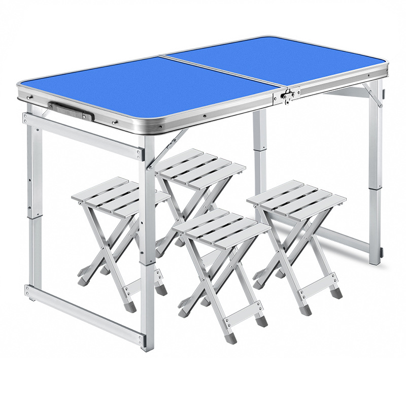 三吒 折叠桌一桌四椅户外餐桌野餐露营桌椅