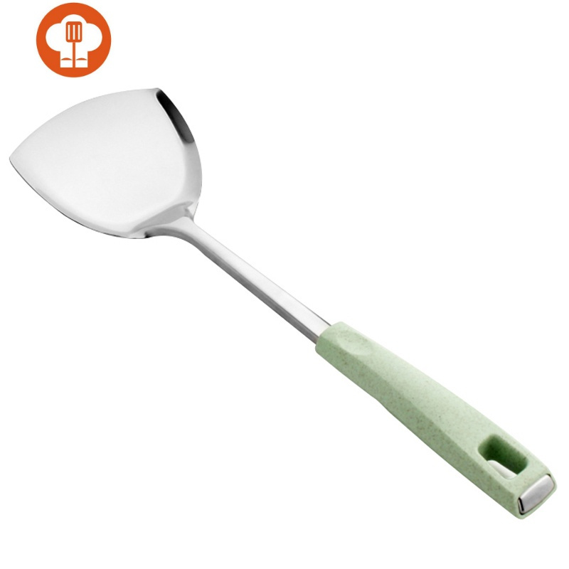 艺呈麦元素不锈钢锅铲套装加厚长柄炒菜铲子厨具平平铲