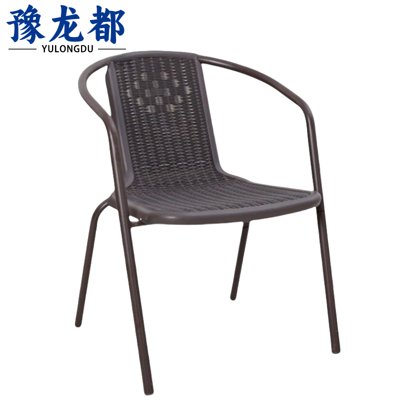 豫龙都户外椅棕色把高清大图