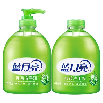 蓝月亮 洗手液500g瓶+500g瓶补 芦荟抑菌洗手液按压瓶 高效抑菌 滋润清爽保湿