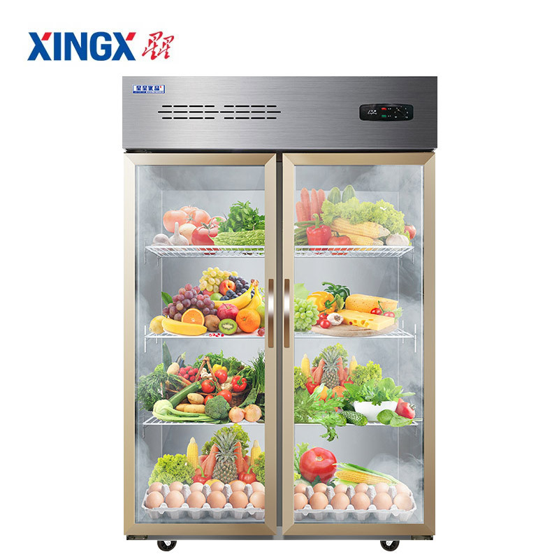 星星(XINGX)963升大两门冷藏商用冰柜厨房冰箱商用麻辣烫展示柜冷藏保鲜冰柜双门点菜柜(铜管制冷)BC-1000YE高清大图