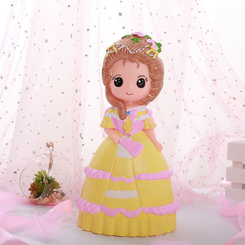 小公主网红存钱罐只进不出大号少女防摔储蓄罐儿童生日礼物w4|小号003