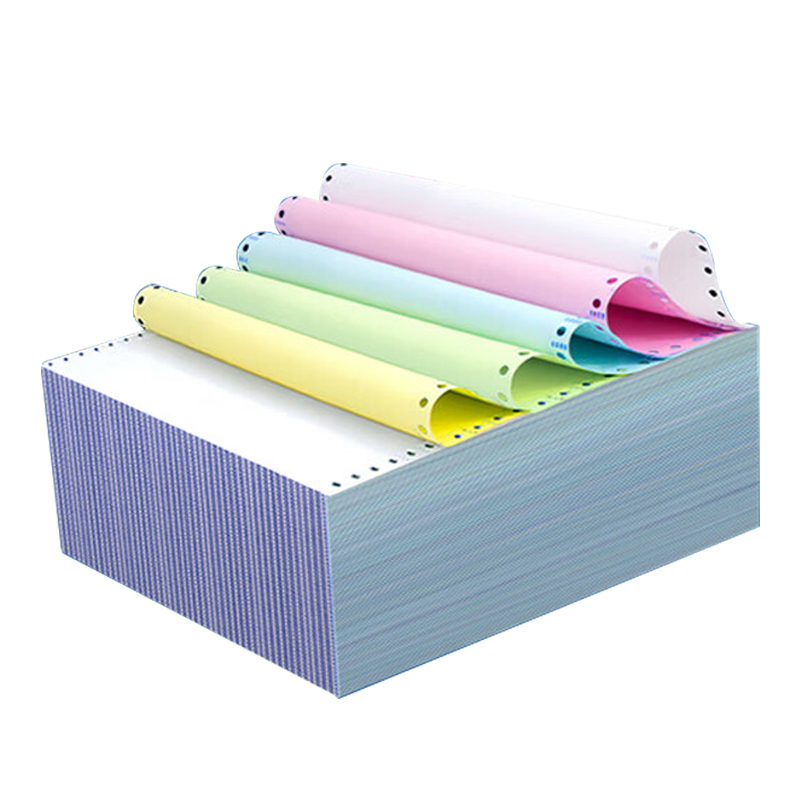 旗胜 打印纸 241-5 五联二等分 彩色 1000张/箱高清大图